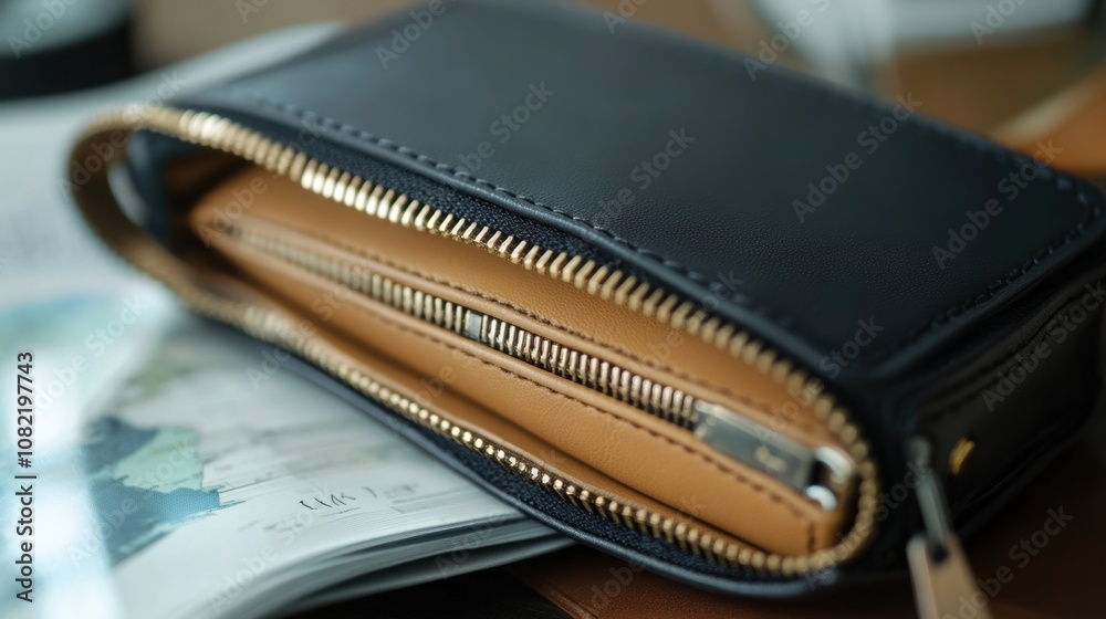 Leather Zippered Pouch. Leather Zippered Pouch.