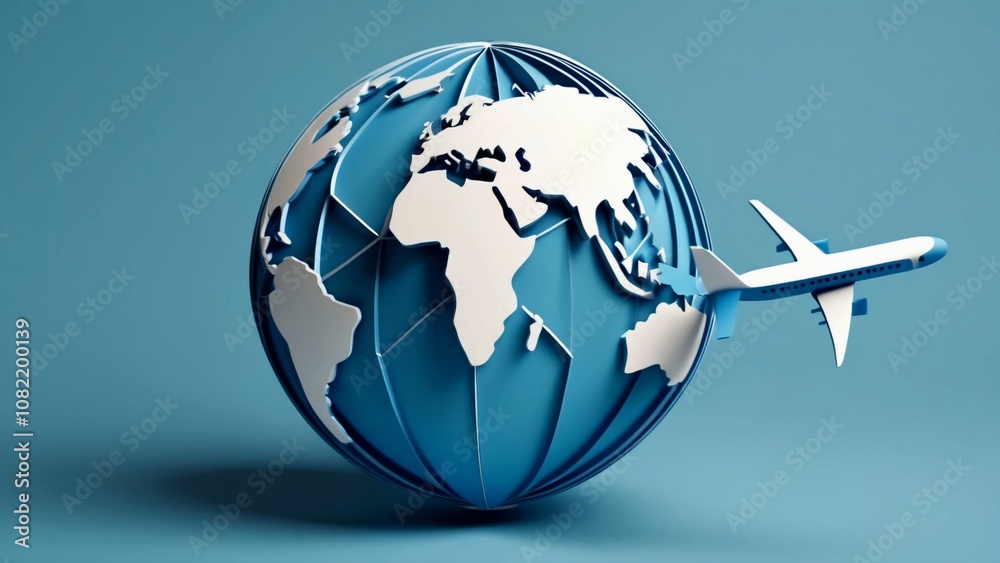 Fototapeta premium Travel Around the World Icon