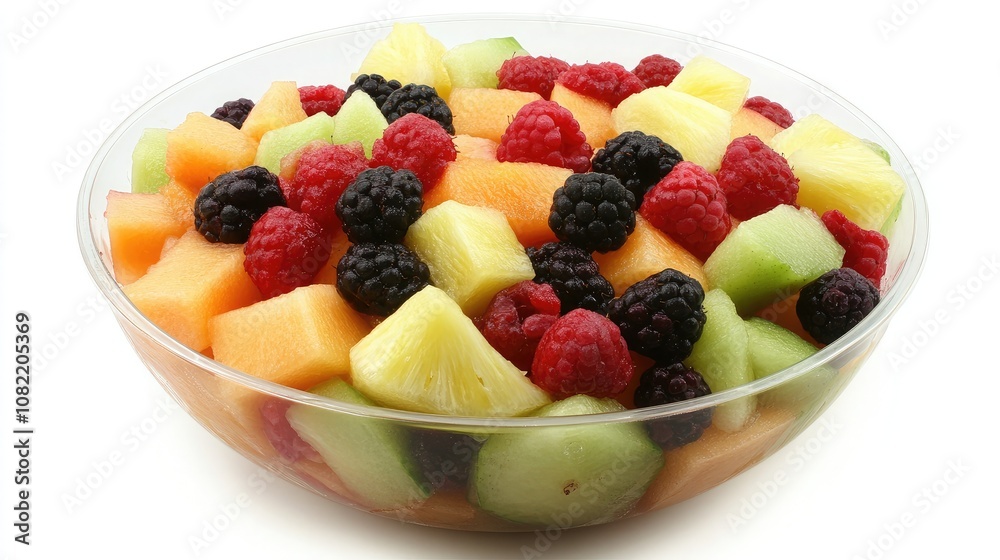 Colorful Bowl of Fresh Fruit Salad Featuring Raspberries, Blackberries, Melon, Pineapple, Cantaloupe, and Honeydew Perfect for Summer Gatherings and Healthy Snacks Colorful Bowl of Fresh Fruit Salad Featuring Raspberries, Blackberries, Melon, Pineapple, Cantaloupe, and Honeydew Perfect for Summer Gatherings and Healthy Snacks