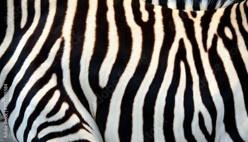 Zebra Print Black and White Striped Fur Pattern Wild Safari Animal Texture