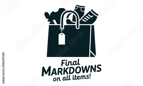 Clearance Sale Banner - Minimal Vector Design Showcasing Discounts 