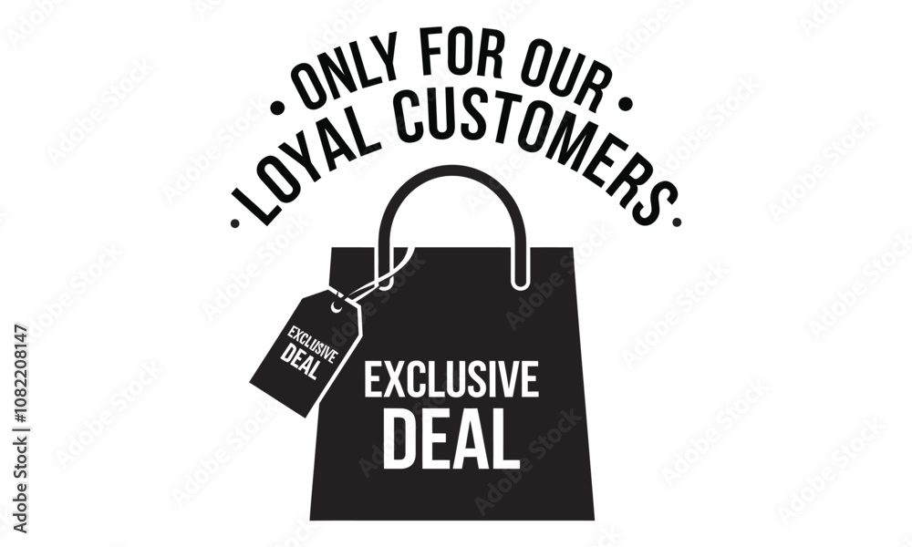 Exclusive Deal Concept - Minimal Vector Design Exclusive Deal Concept - Minimal Vector Design