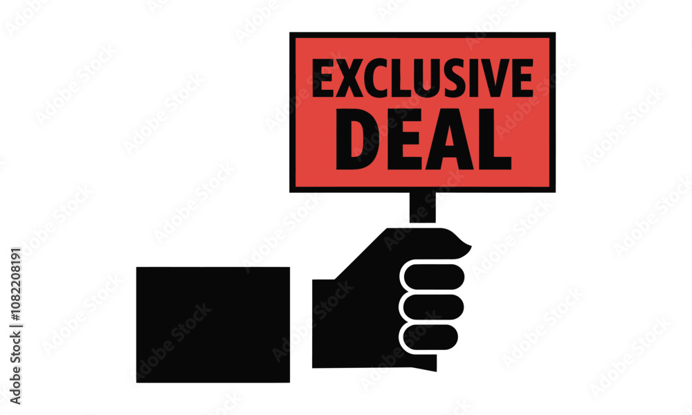 Exclusive Deal Concept - Minimal Vector Design Exclusive Deal Concept - Minimal Vector Design