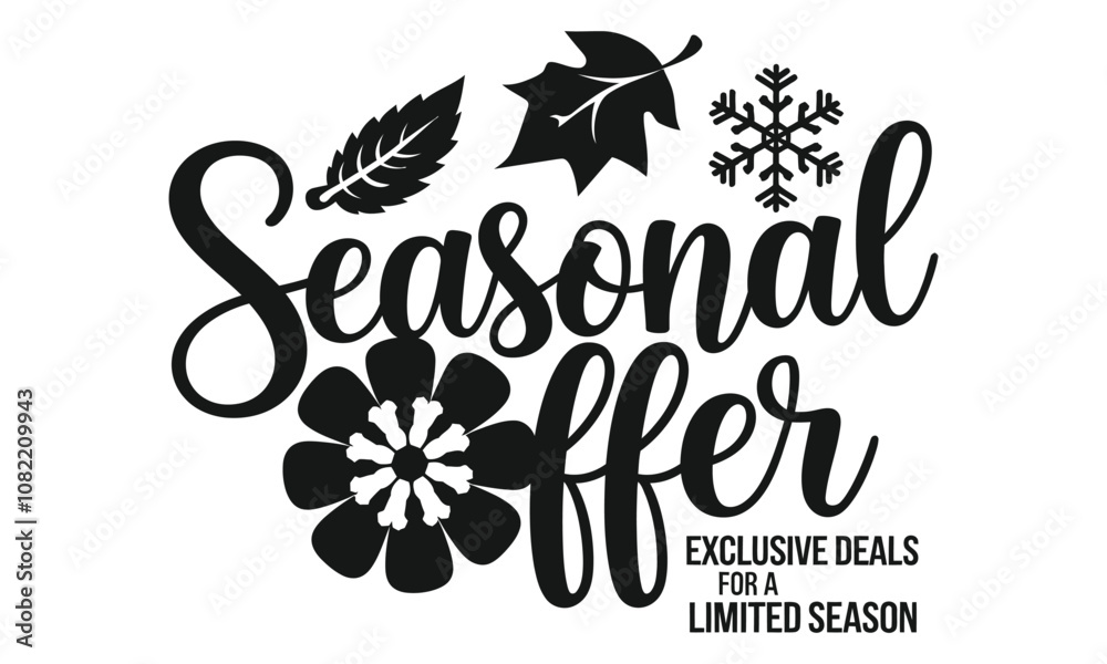 Obraz premium Seasonal Offer Concept - Minimal Vector Designs