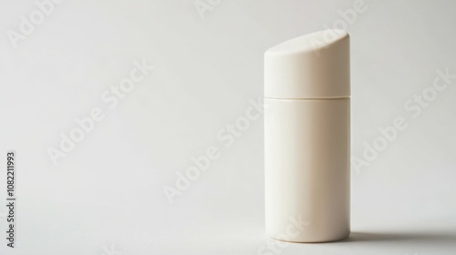 Deodorant stick on a white background, side view, sharp details