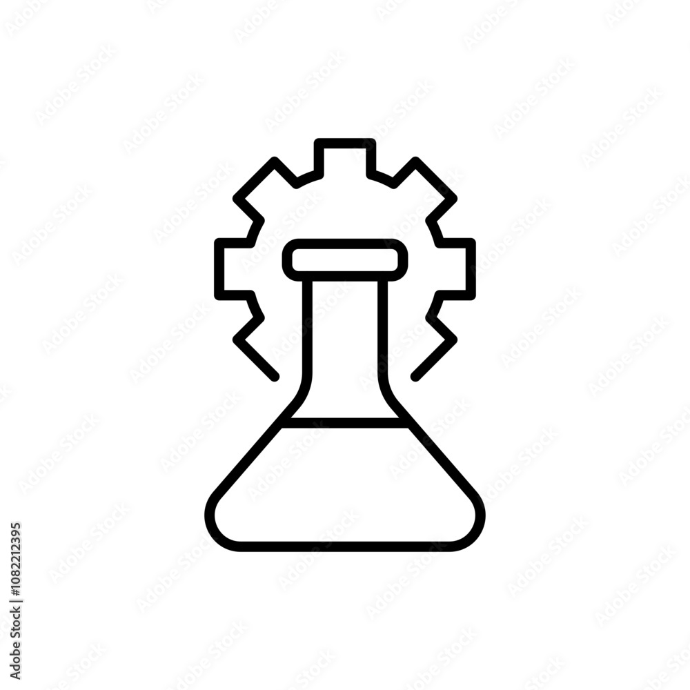 Chemical flask outline icons, minimalist vector illustration ,simple transparent graphic element .Isolated on white background Chemical flask outline icons, minimalist vector illustration ,simple transparent graphic element .Isolated on white background