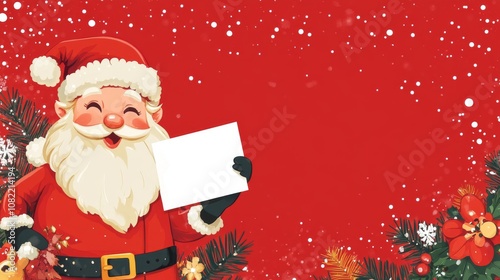 Holiday Advertisement Space with Santa Claus photo