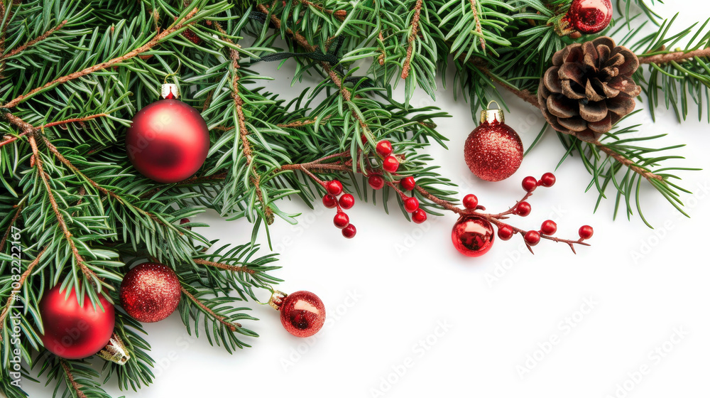 christmas tree branches isolated on white christmas tree branches isolated on white