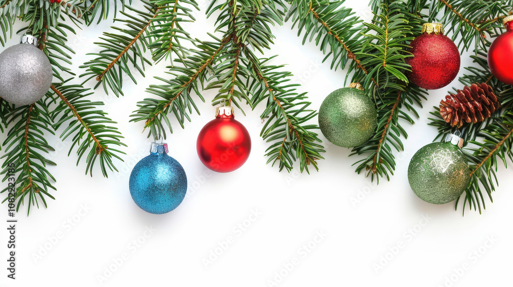 christmas tree branches isolated on white christmas tree branches isolated on white