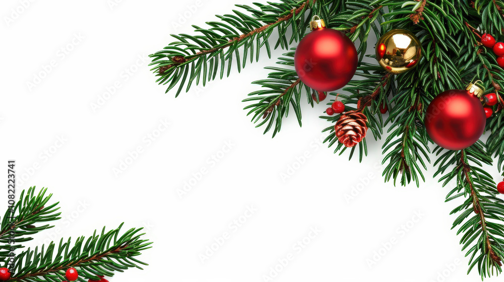christmas tree branches isolated on white christmas tree branches isolated on white
