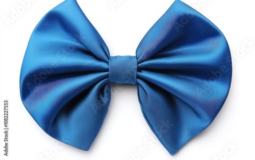 blue bow professional stock photo on white background --