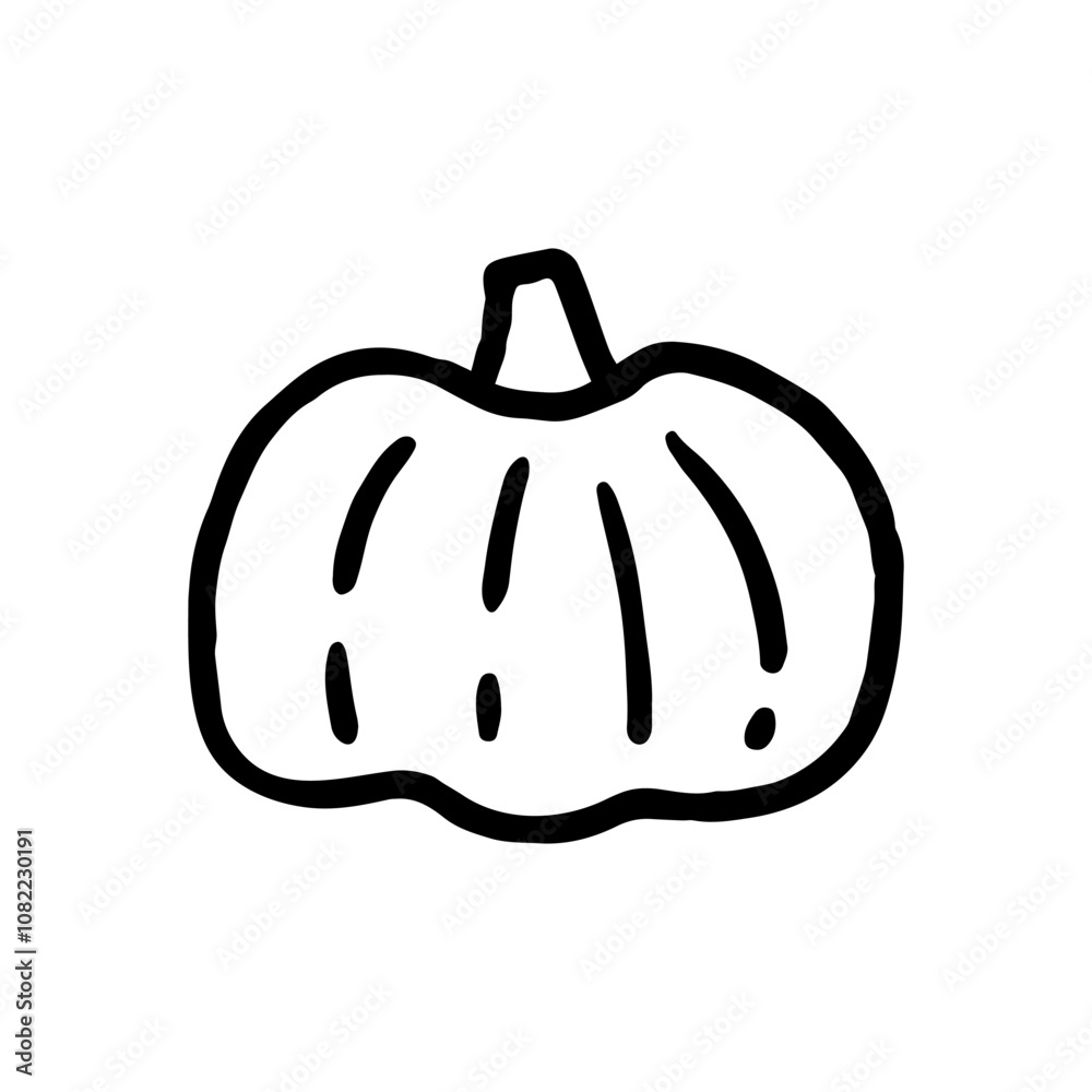 Pumpkin isolated on a white background. Vector hand-drawn doodle illustration. Perfect for decorations, menu, logo, various designs. Pumpkin isolated on a white background. Vector hand-drawn doodle illustration. Perfect for decorations, menu, logo, various designs.