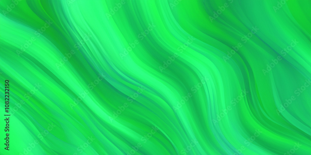 Vibrant green abstract background with smooth wavy patterns Vibrant green abstract background with smooth wavy patterns