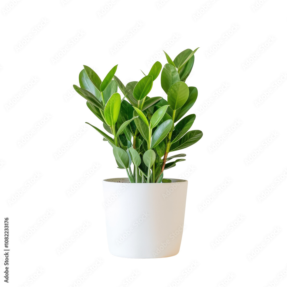 A vibrant indoor plant in a white pot, adding life to any space. A vibrant indoor plant in a white pot, adding life to any space.