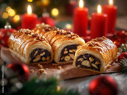 Hungarian Bejgli for Christmas photo