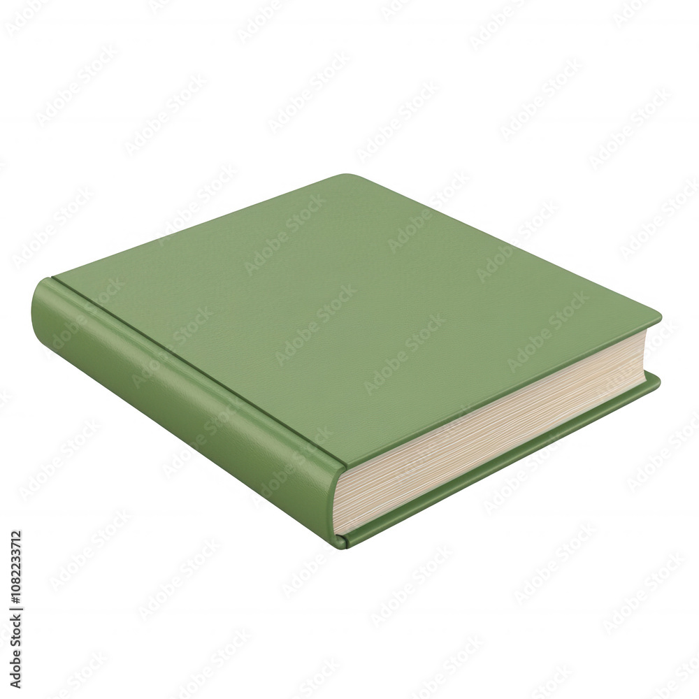 A simple green book resting on a surface, symbolizing leisure reading and knowledge., isolated on a transparent background. A simple green book resting on a surface, symbolizing leisure reading and knowledge., isolated on a transparent background.