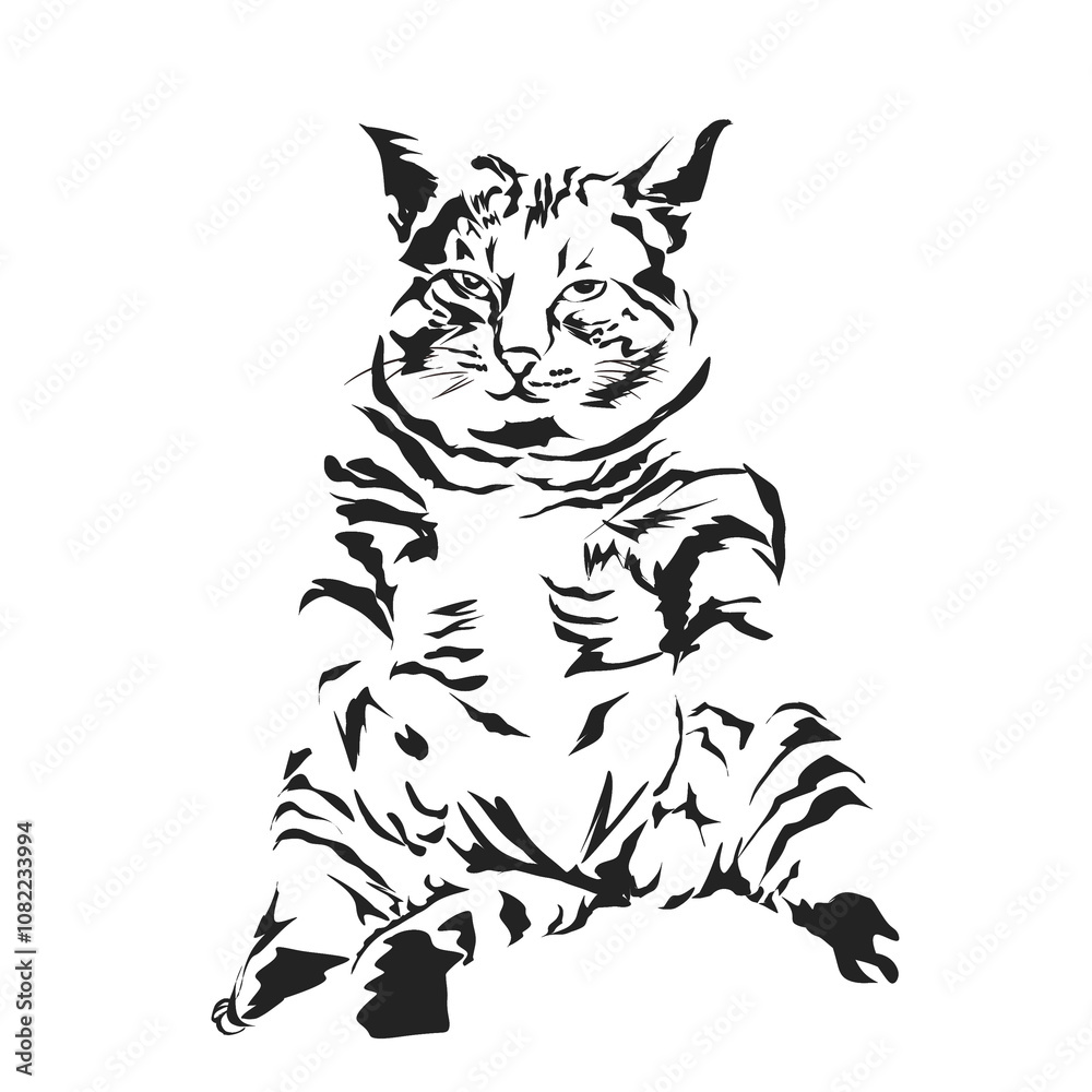 Obraz premium abstract cat vector silhouette