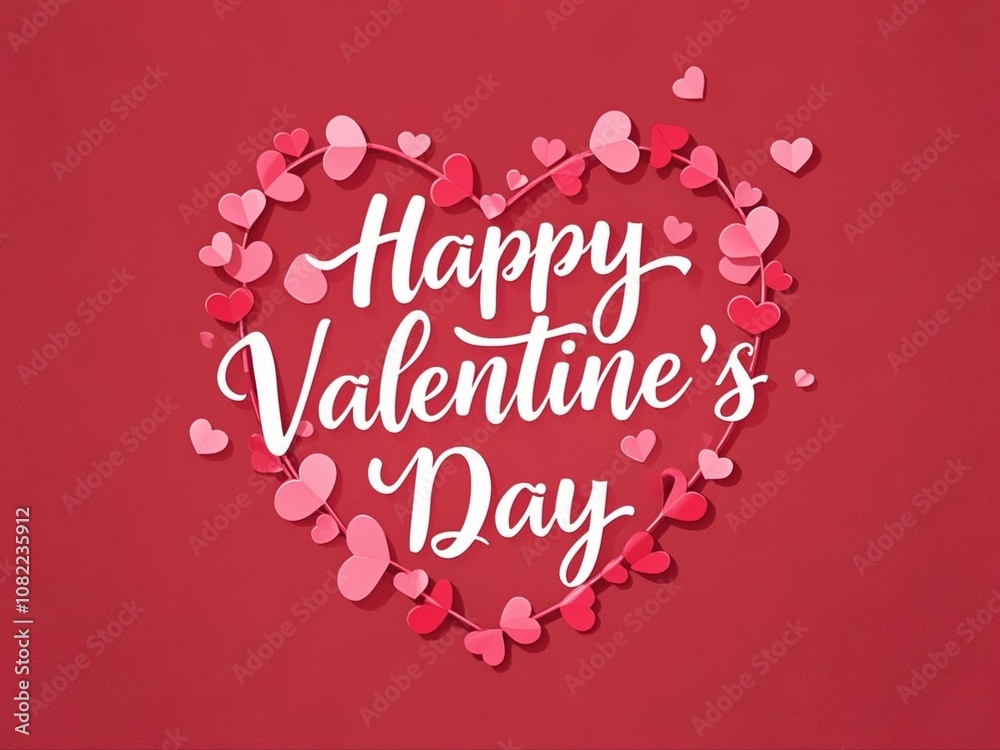 Happy Valentine's day text, elegant lettering typography with heart shape, Vector illustration.Love day celebration Happy Valentine's day text, elegant lettering typography with heart shape, Vector illustration.Love day celebration