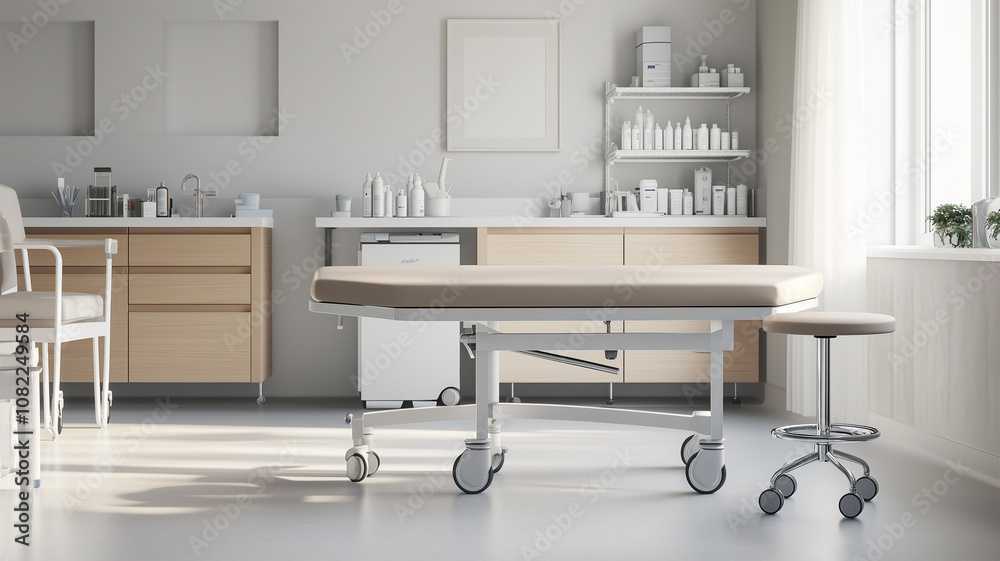 Fototapeta premium 清潔で整然とした無人の診療室