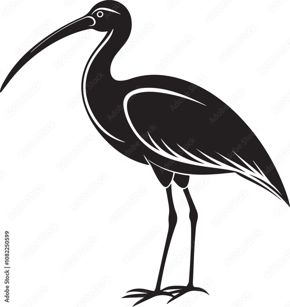 Obraz premium giant ibis bird vector illustration