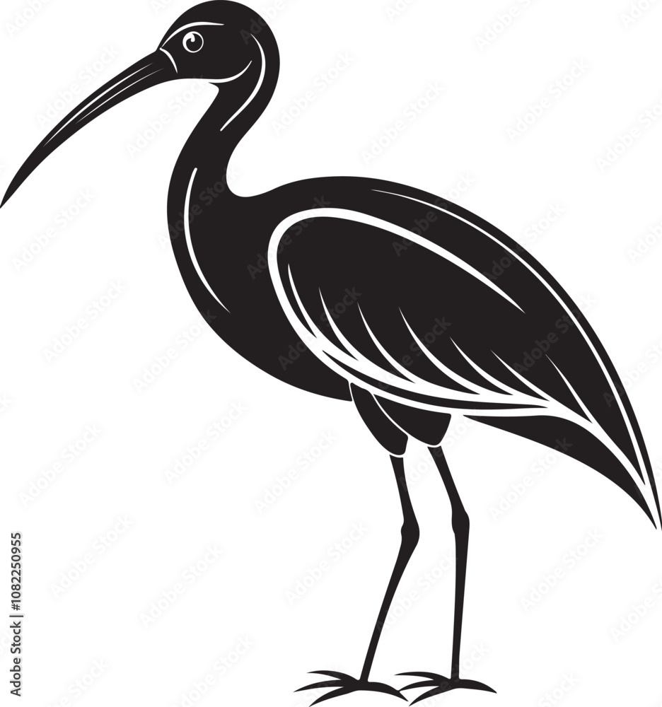 Obraz premium giant ibis bird vector illustration