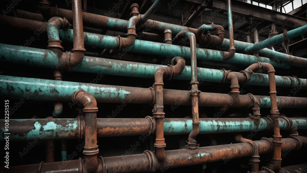 Fototapeta premium pipes in a factory