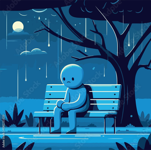 depress blue monday illustration