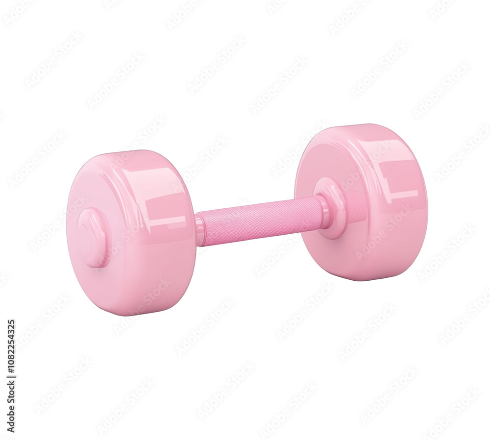 pink dumbbell isolated on white pink dumbbell isolated on white