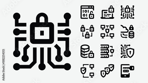 Cyber Security Line Icons