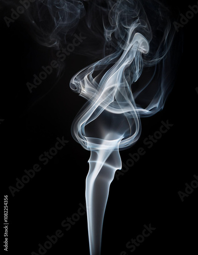 smoke on black background