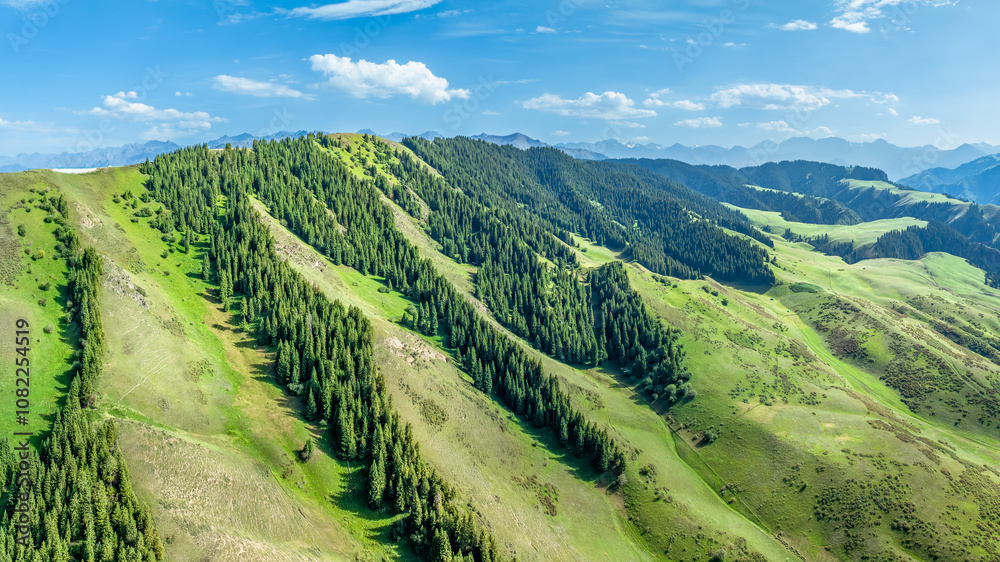 Beautiful mountains natural scenery travel destination in Xinjiang, China