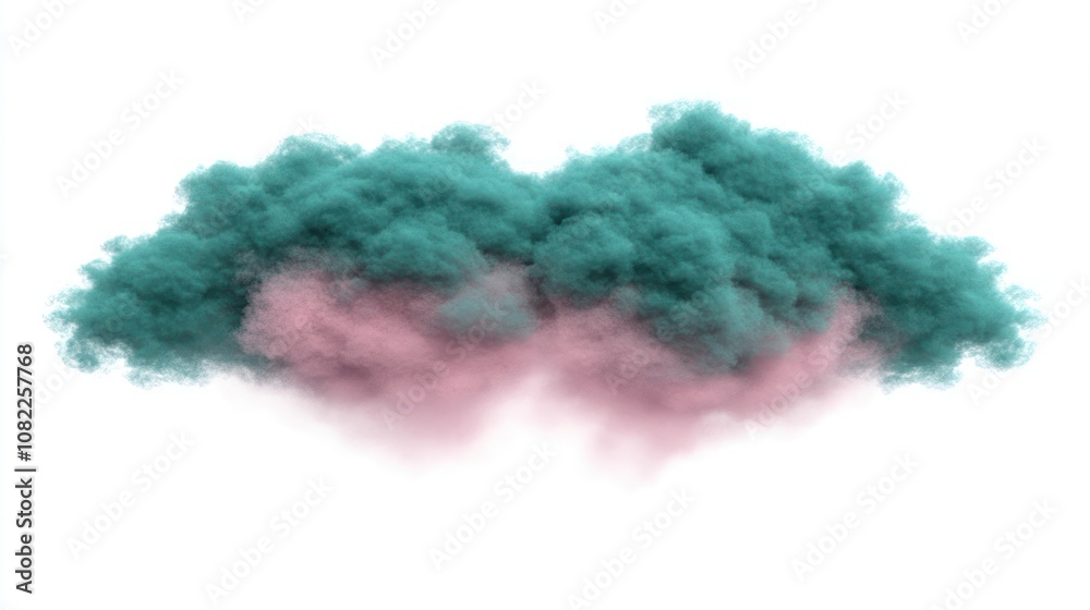 A digital illustration of colorful, fluffy clouds in teal and pink hues. A digital illustration of colorful, fluffy clouds in teal and pink hues.