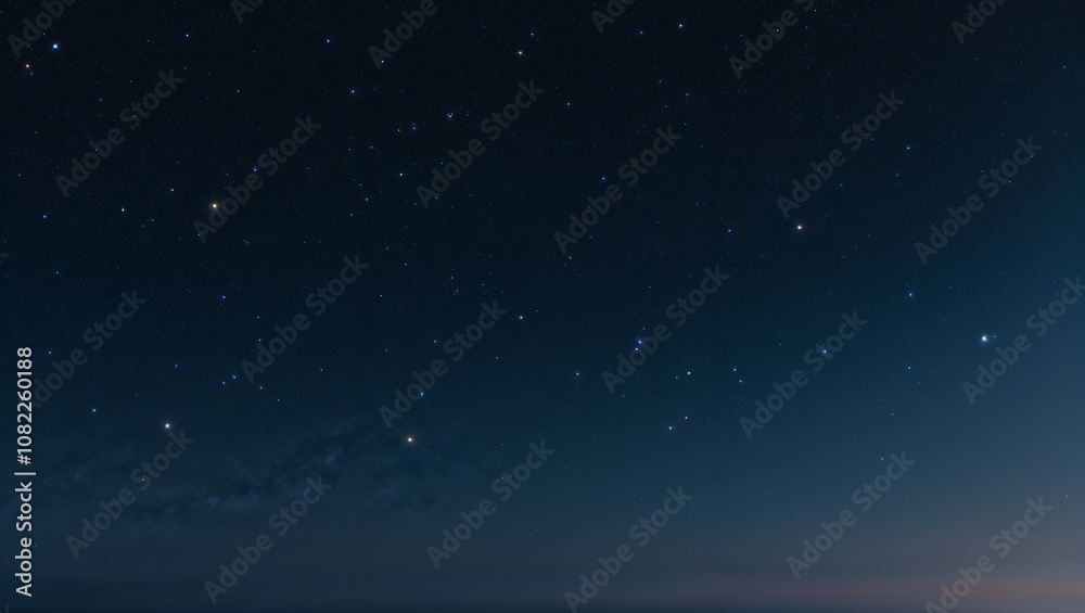 Naklejka premium Vast starry night sky filled with brilliant celestial constellations