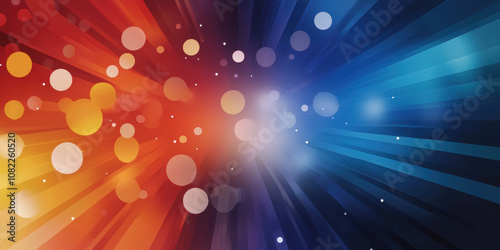 Goal Resolution concept. Vibrant abstract background with colorful rays and bokeh effects