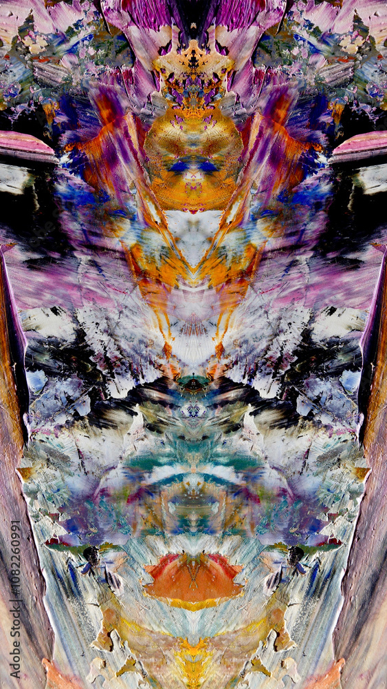 Fototapeta premium Abstract art background . Hand painting artwork on canvas .