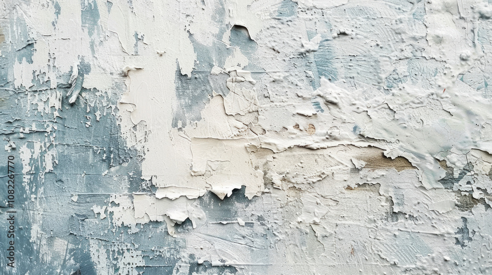 Obraz premium Detailed texture of a colorful painted wall displaying layers of paint, revealing aged patterns and a natural appeal