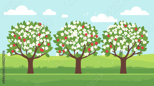 Apple Trees in Bloom
