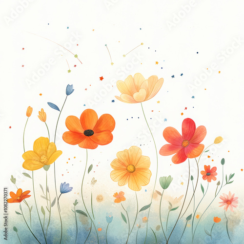 Vintage floral texture art background 