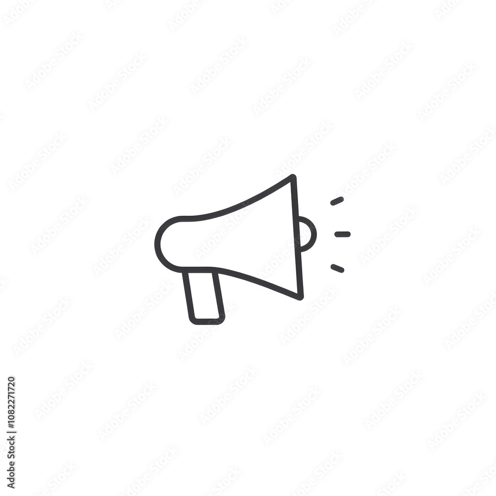 Loudspeaker icon vector. Announcement icon symbol design. Generative AI Loudspeaker icon vector. Announcement icon symbol design. Generative AI