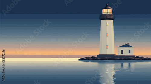 Lighthouse at Sunset