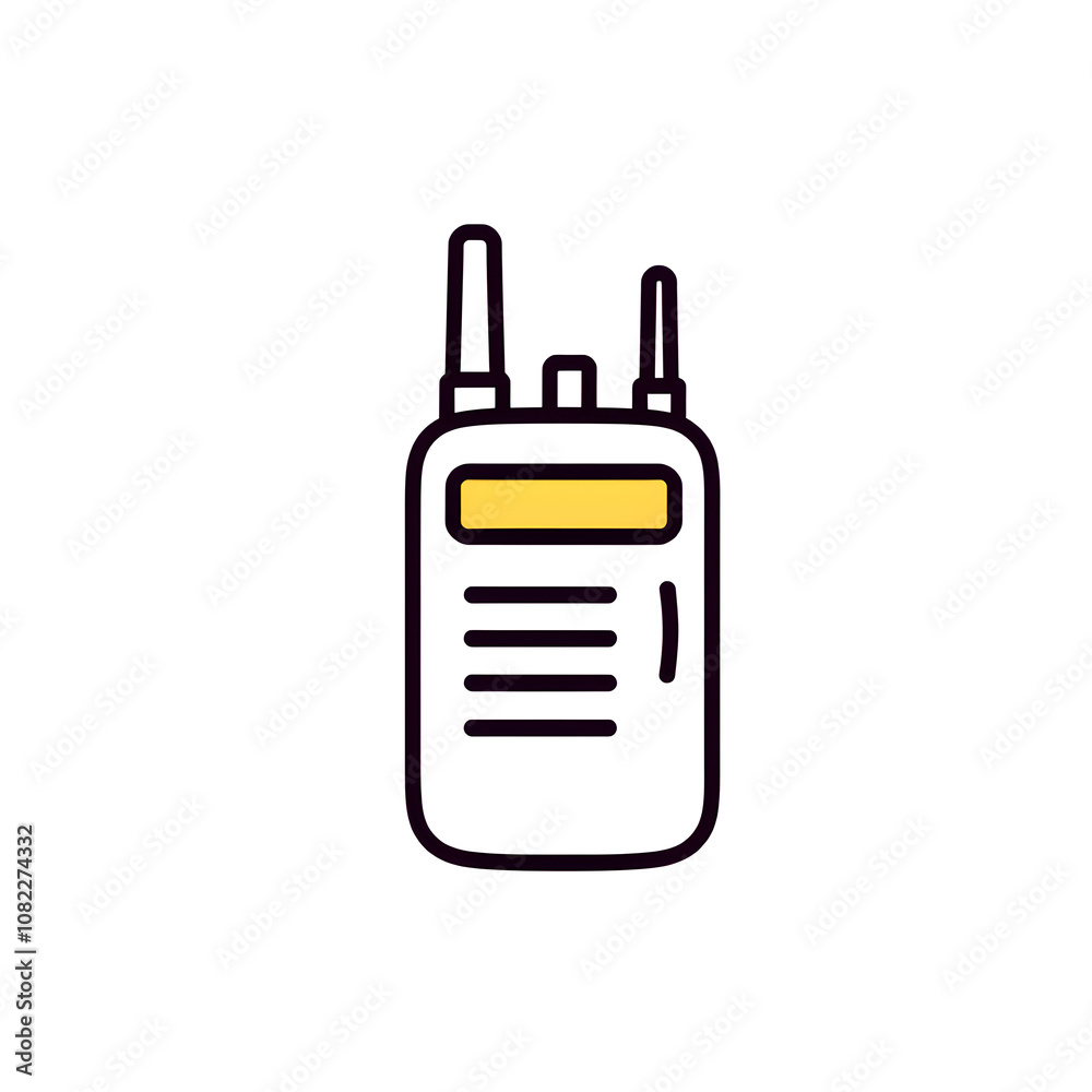 Walkie Talkie icon image. Suitable for mobile application web application and print media vector on white background. Generative AI Walkie Talkie icon image. Suitable for mobile application web application and print media vector on white background. Generative AI