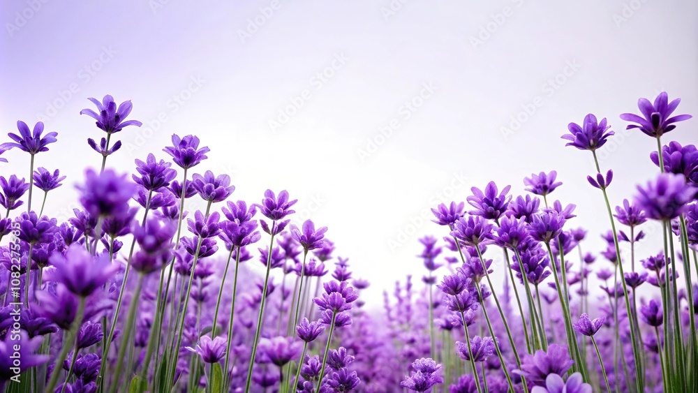 Obraz premium abstract violet plants hanging from top