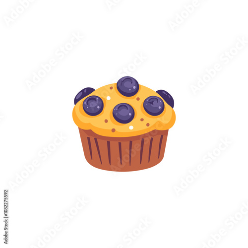 Blueberry Muffin Illustration