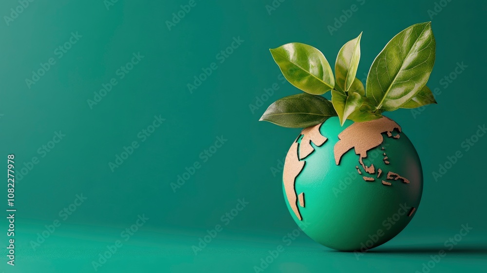 Green Earth With Green Leaves Growing on Top Green Earth With Green Leaves Growing on Top