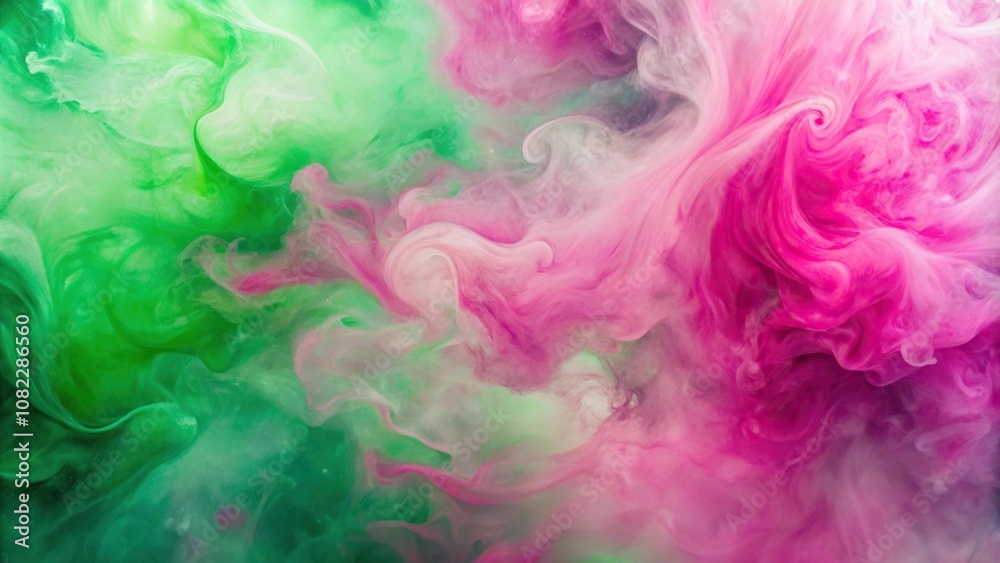 Aerial background of pink and green color mixing Aerial background of pink and green color mixing