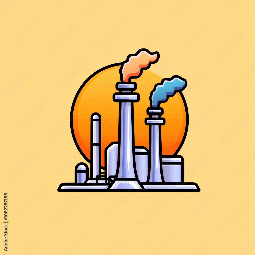 Industrial Sunset Factory Pollution Energy Production Climate Change Industrial Sunset Factory Pollution Energy Production Climate Change