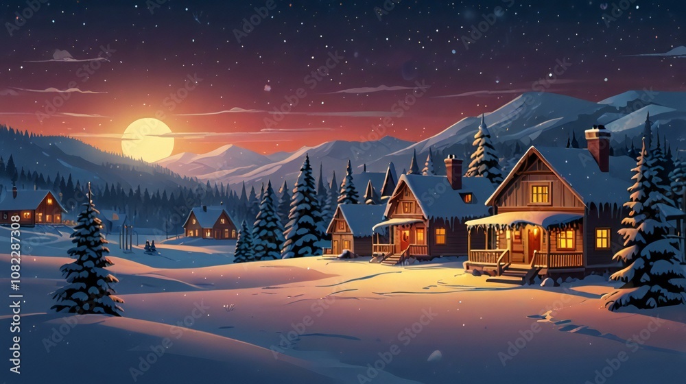 Fototapeta premium winter landscape in the mountains