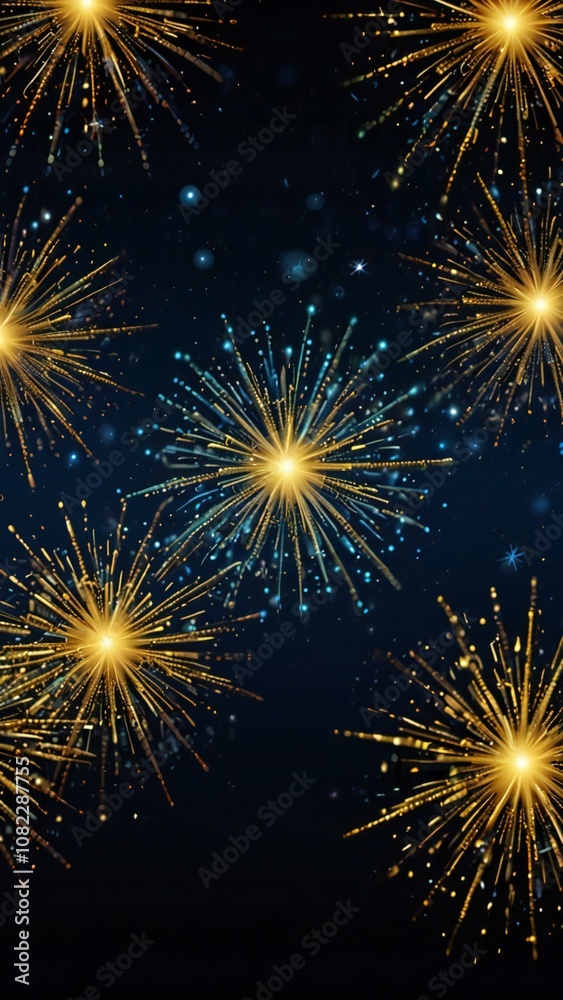 Fototapeta premium fireworks on the night sky