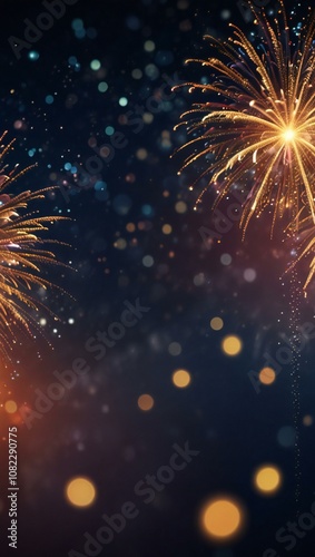 fireworks in the night sky