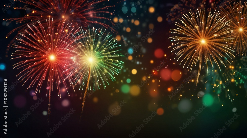 Obraz premium fireworks in the night sky